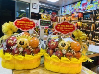 Lẵng giỏ hoa quả dâng lễ do Minh Trang Fruit cung cấp